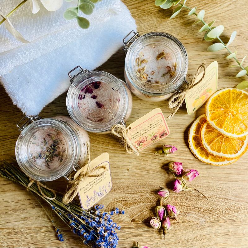 Relaxing Botanical Bath Soak infused with Lavender & Bergamot Essential Oils