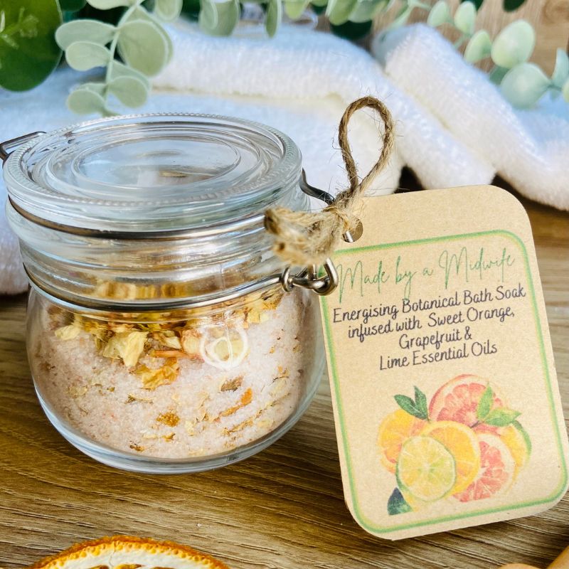 Energising Botanical Bath Soak infused with Sweet Orange, Grapefruit & Lime