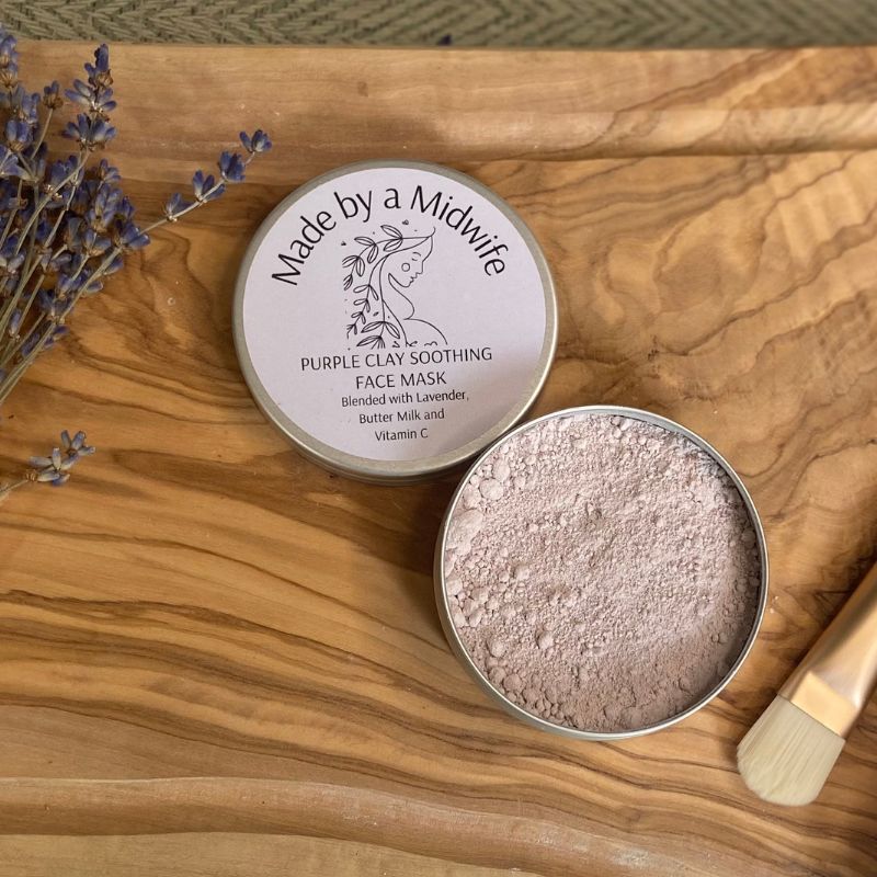 Purple Clay Soothing Face Mask with Lavender, Butter Milk and Vitamin C
