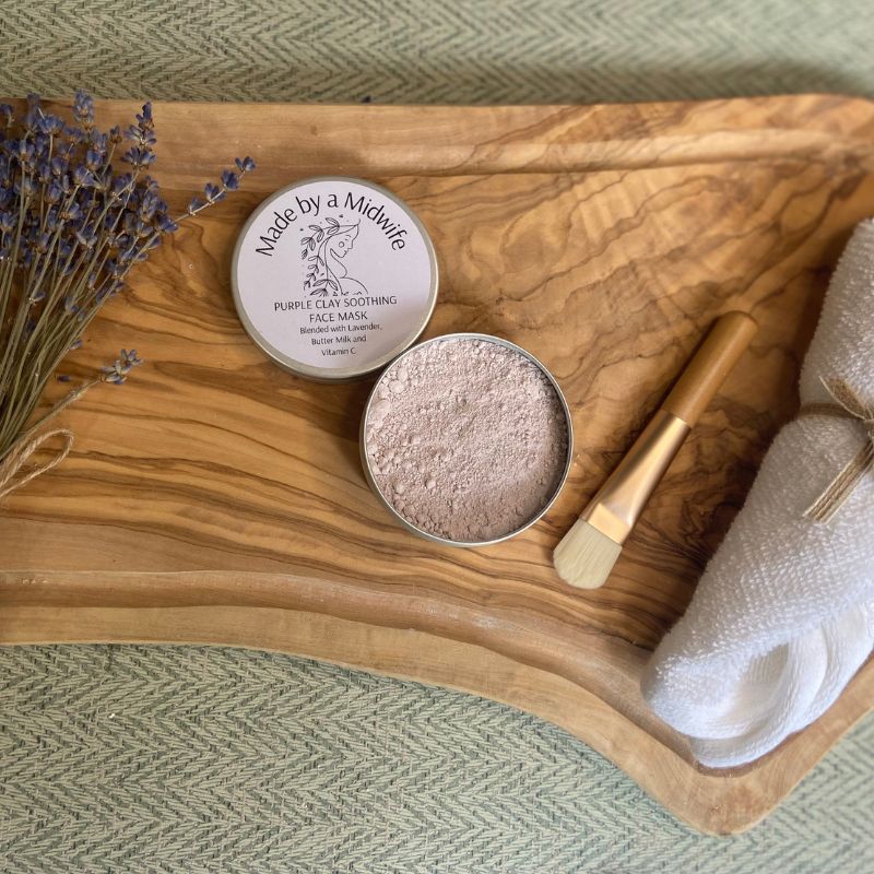 Purple Clay Soothing Face Mask with Lavender, Butter Milk and Vitamin C