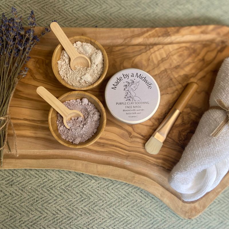 Purple Clay Soothing Face Mask with Lavender, Butter Milk and Vitamin C