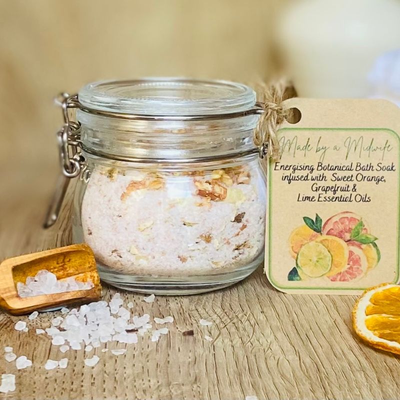 Energising Botanical Bath Soak infused with Sweet Orange, Grapefruit & Lime